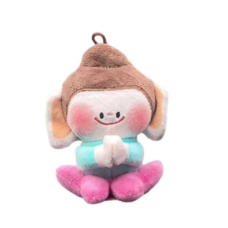 Плюшевый брелок-подвеска в виде мультяшного Будды Лотоса, украшение для автомобиля, сумки, коллекционный подарок