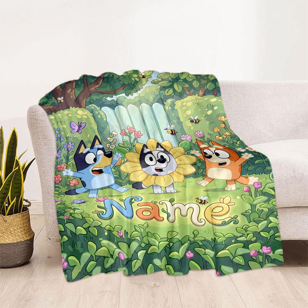 Friends Garden Customize Text Blanket Gift Customizable Blanket Soft & Cozy Suitable for Nap Livingroom Bed Home Decor Four Seasons Universal