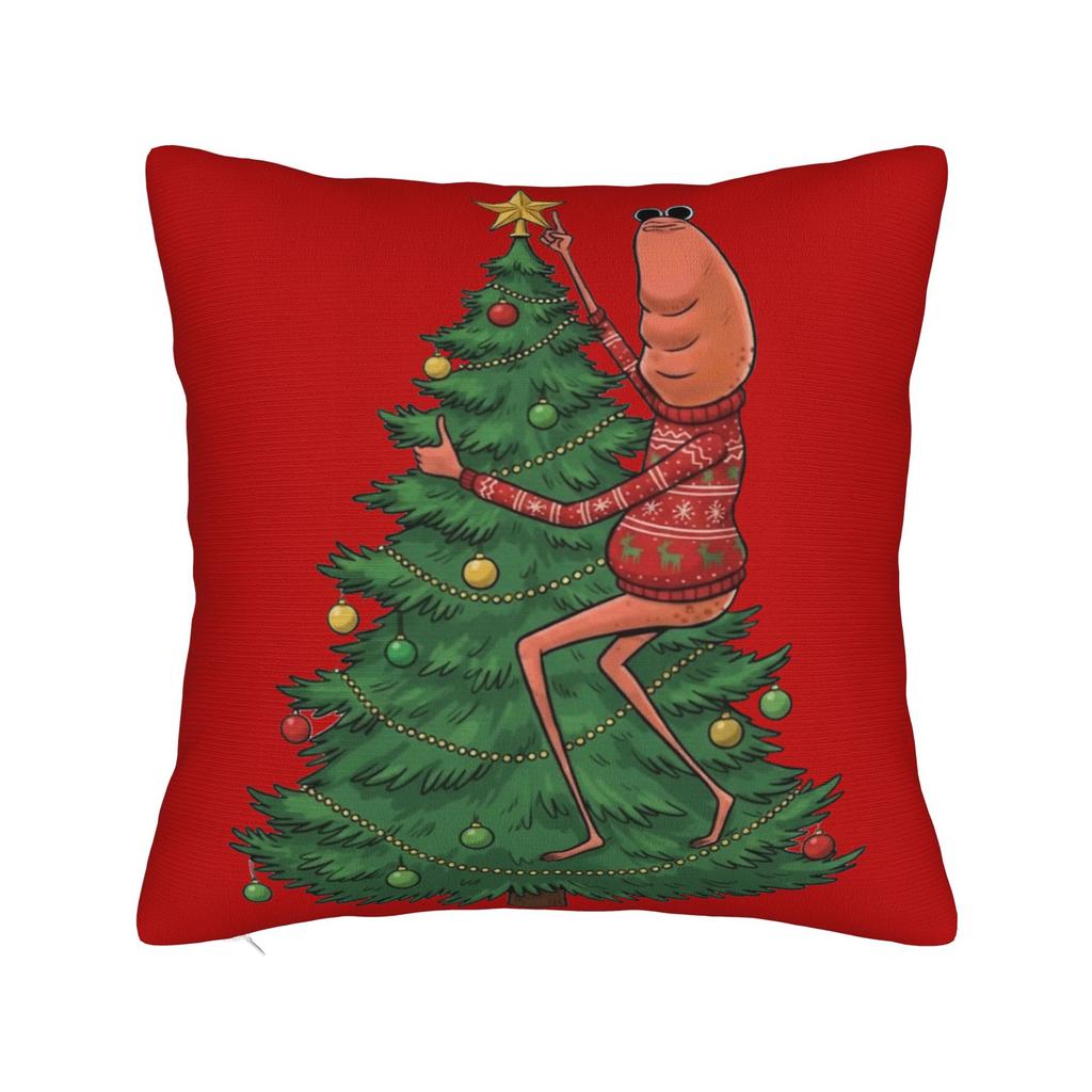 Marcus The Worm Merry Christmas Pillowcase Soft Fabric Cushion Cover Decorative Pillow Case Cover Home Wholesale 40X40cm