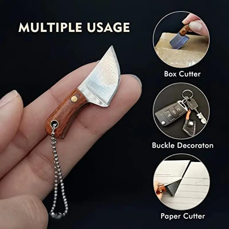 4pcs/Set Stainless Steel Pocket Knife Kitchen Mini Knives EDC Keychain Portable Unboxing Knife Outdoors Fishing Cutter