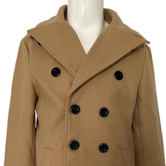 Мужской осенне-зимний плащ, двубортный сплошной цвет с пуговицами и лацканами, толстый кардиган с длинным рукавом средней длины, британский стиль, ветрозащитная мужская куртка, пальто