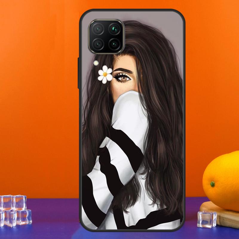 Брюнетка Блондинка Девушка Милая Для Huawei Nova 12s 12i 11i 8i 9 10 SE Y91 Y90 Y60 Y70 Y72 Y61 P20 P40 Lite P30 P60 Pro Чехол