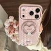 Ретро Красно-коричневый Подходит для Apple 17promax Чехол для мобильного телефона Iphone16 Полосатый Волнистый Точечный 15 Магнитная подставка 13 Мягкий чехол