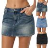 Ayollar yubkasi Yuqori bel Elastik Jins yubkalar Kundalik Slim Fit Qisqa yubkalar