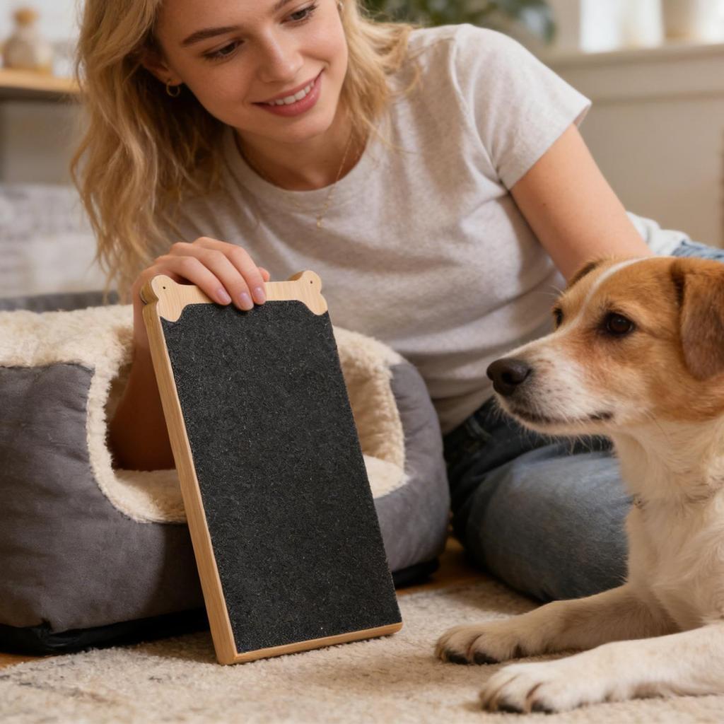 Dog Double-sided Nail Care Tool Wooden Dogs Nail Scratcher Board Interactive Puppy Scratcher Dog Claw Trimming Board