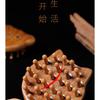 Sandalwood cat & bear massage meridian comb - long hair, full body use - scalp massage wide tooth comb