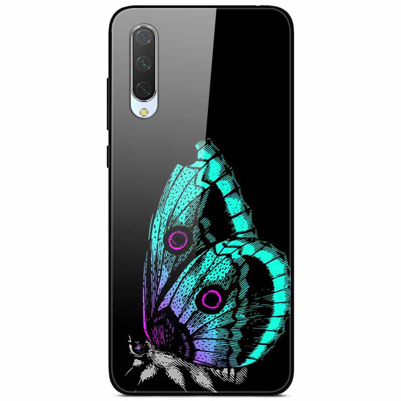 For Xiaomi Mi A3 Cases 9SE 9Lite Fashion Tempered Glass Hard Back Covers for Xiaomi Mi 9 SE Phone Cases Bumper Fundas Coque MiA3