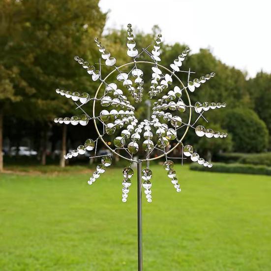 Ветряная мельница, нержавеющая, устойчивая к коррозии, простая установка, декоративная 3D кинетическая вертушка для ветра, красочная вертушка, садовый орнамент