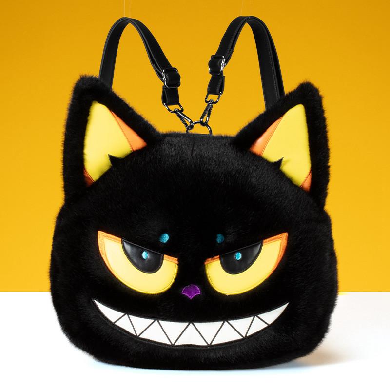 Small And Large Cat Plush Backpack For Children Girls Travel And School Accessories
