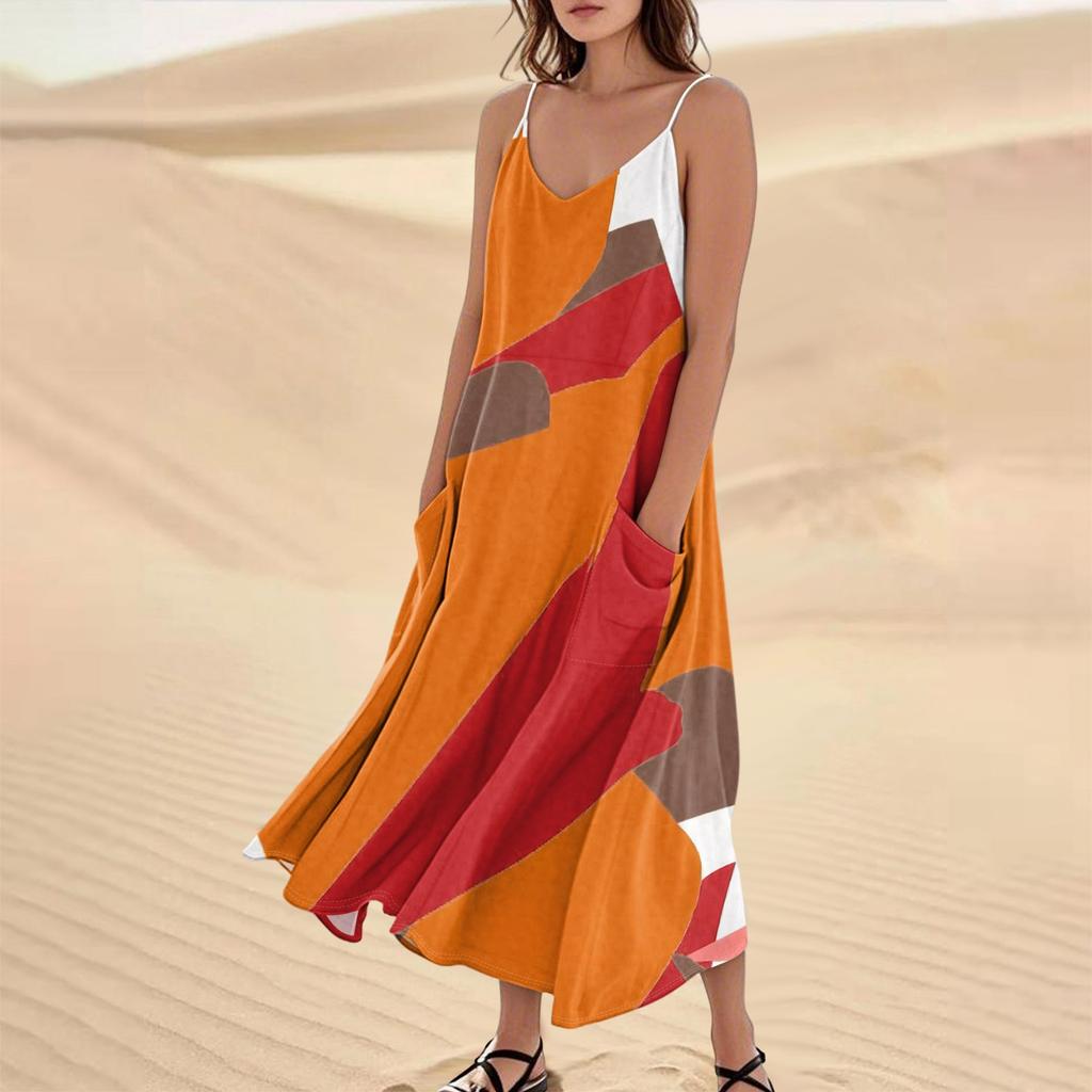 Women's Summer Dress Casual Loose Long Beach Vacation Dresses