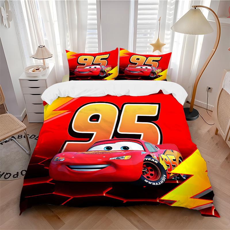 Mcqueen'S Print 3Pcs Bedding Setduvet Cover With 2 Bedropillowcase Home Birthday Gift