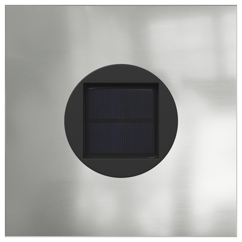 Solar LED Path Light 2 pcs Silver Galvanized