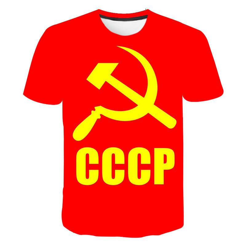 CCCP футболки СССР, Советский Союз, российский герб, уличная одежда с 3D принтом, мужская и женская модная футболка большого размера, футболки, топы, детская одежда