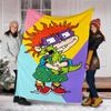 1pc Rugrats in paris4 Theme Blanket - Digital Print, Polyester, Cozy for All Seasons, Perfect for Outdoor, Camping, and Travel