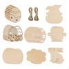 Wood Animal Cutouts, Unfinished Crafts with Ropes, Window Hanging Ornaments, Wedding Decoration,