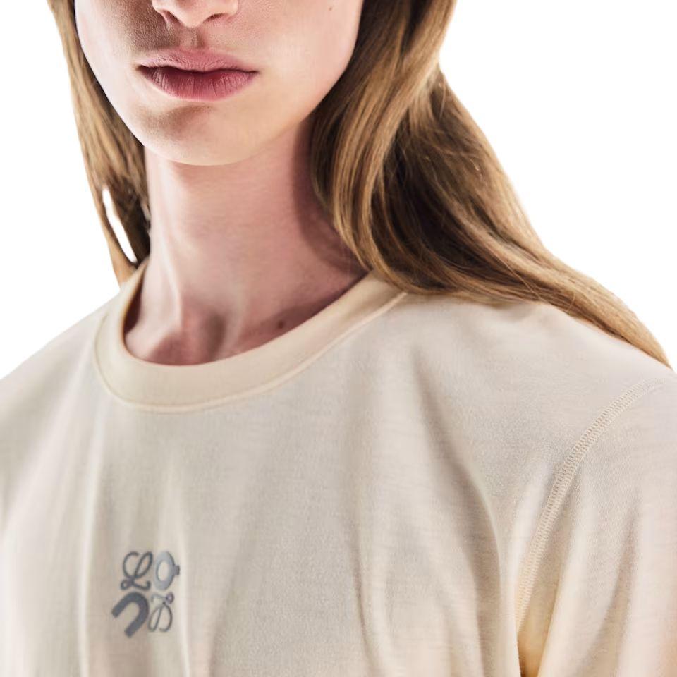 On X Loewe Active SS25 Soft Comfortable Fashiable Versatile Short Sleeve T-Shirt Unisex Tops Beige 1UF10431951