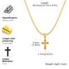 Vnox Small Stainless Steel Cross Necklaces, Retro Personality Pendant Accessories, Religion Faith Jewelry Gift