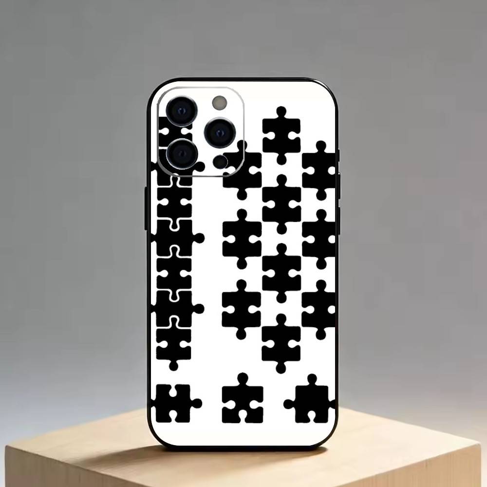 Creative puzzle Phone Case Silicone Soft For IPhone 17 16 15 14 13 12 11 X XR Plus Pro Max Plus