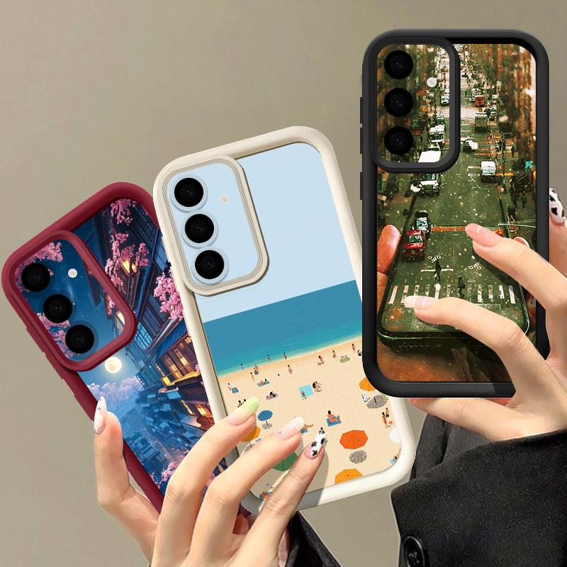 Чехол с принтом «Пляж и побережье» для Samsung A57 A37 A27 A17 S26 Ultra S25 FE A56 A36 A26 A16 A55 A35 A25 A15 A54 5G S21 S22 S23 S24 Plus Ударопрочный чехол