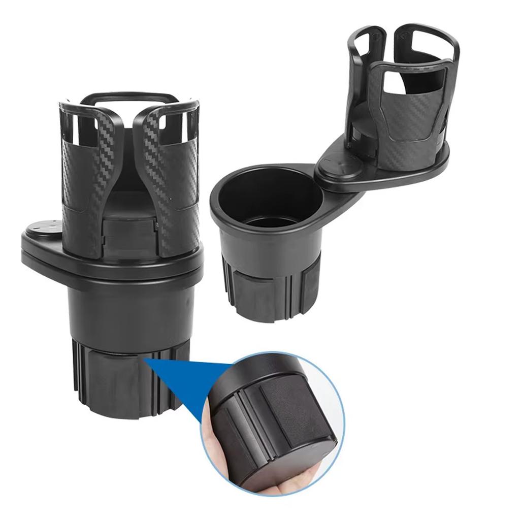 1PC Adjustable Rotating Car Cup Holder Expander Dual Layer Beverage Rack Multifunctional Car Center Console Storage Cup Holder
