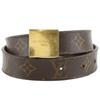 Ремень Ceinture Carre M6801 Коричневый холст с монограммой мужской Б/у