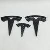 AMF1 1-3pcs carbon fiber Not Affect for Tesla Model3 ModeY car Front Emblem Rear Tail Trunk Steering Wheel Sticker Badge styling