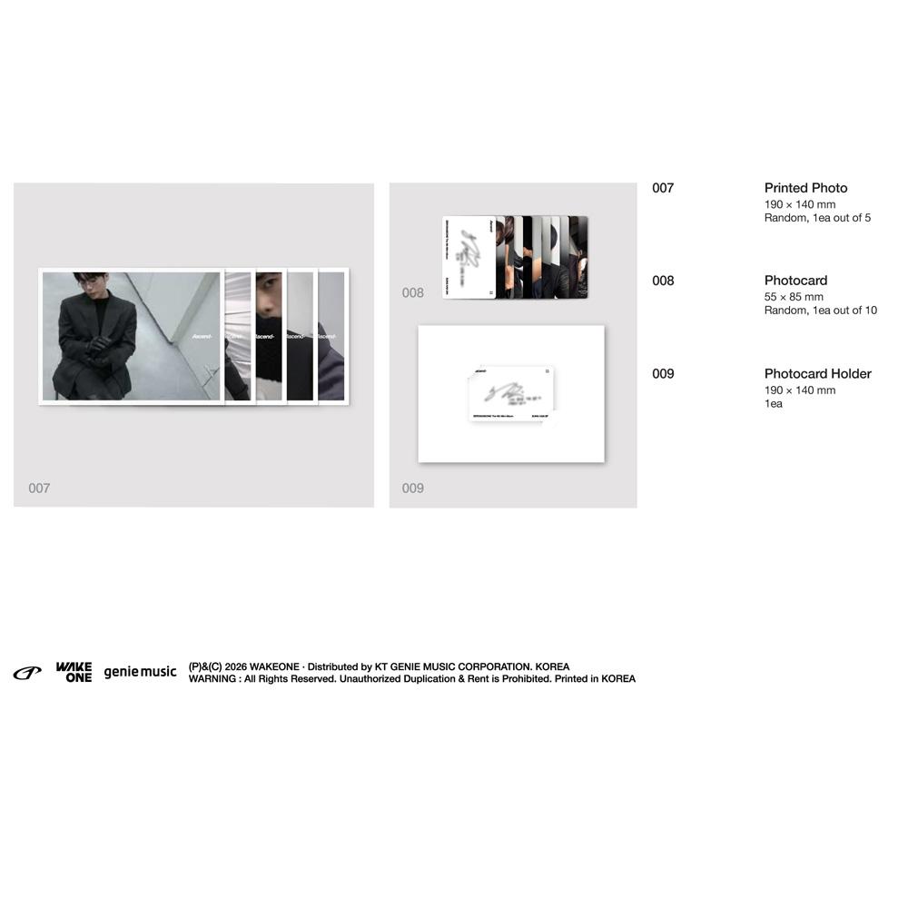 [Предзаказ] ZEROBASEONE Ascend Kpop Альбом CD Фотокарточка Официальный Набор Версия