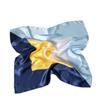 Hengyuanxiang 100% Mulberry Silk Geometric Square Scarf
