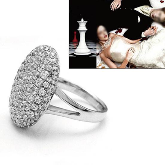 Женское роскошное овальное обручальное кольцо со стразами и вырезом, размер 6–10