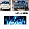 Для внедорожника Jeep 135x36см Наклейка на заднее стекло Синий пылающий тотем Водонепроницаемая
