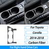 For Toyota Corolla 2014-2018 Gear Shift Cup Holder Panel A Trim Black Carbon Fiber Cover Interior Accessories Upgrade Decor