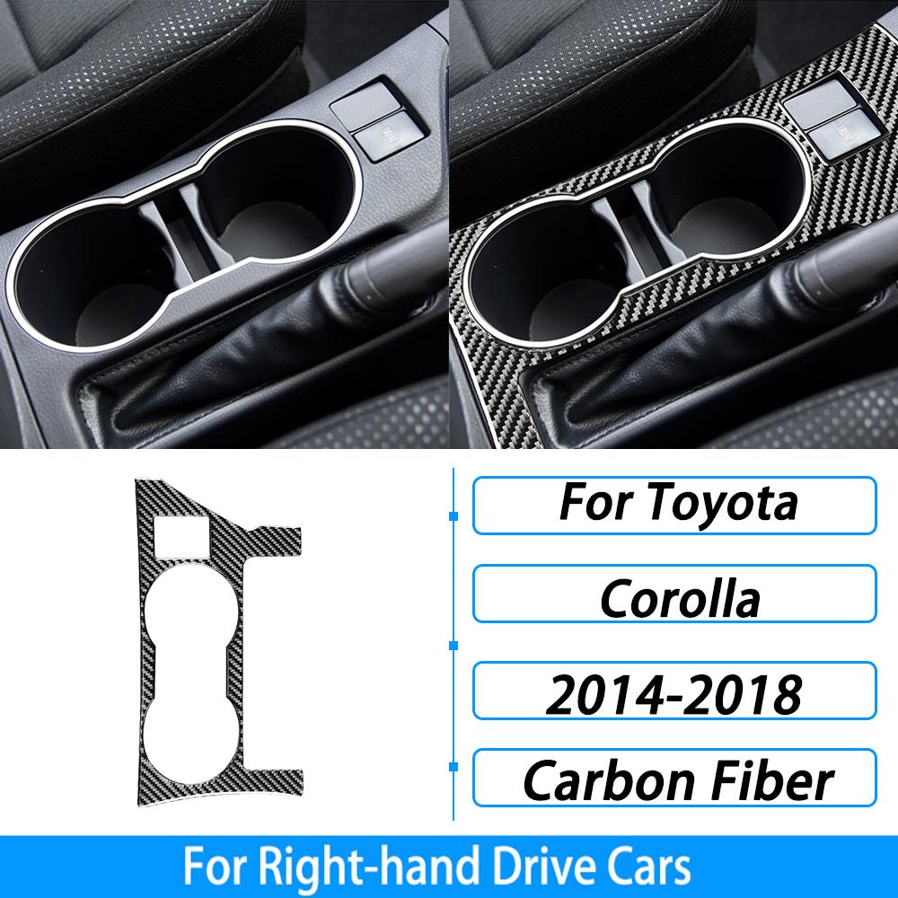 For Toyota Corolla 2014-2018 Gear Shift Cup Holder Panel A Trim Black Carbon Fiber Cover Interior Accessories Upgrade Decor
