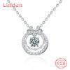 Lindon S925 из стерлингового серебра с муассанитом, роскошное индивидуальное ожерелье с подвеской, женское классическое ожерелье Tide Sugar, полное дикой цепочки на ключицы