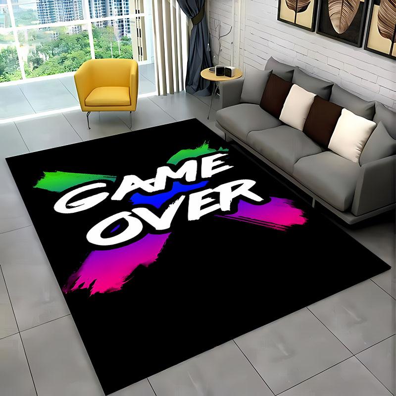 Cartoon Gamer Game Gamepad Area Rug, Carpet Rug for Living Room Kids Bedroom Sofa Kitchen Doormat Decor,Child Non-slip Floor Mat