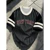 Европейский и американский мужской летний Нью-Йорк letter stripe print мягкий и