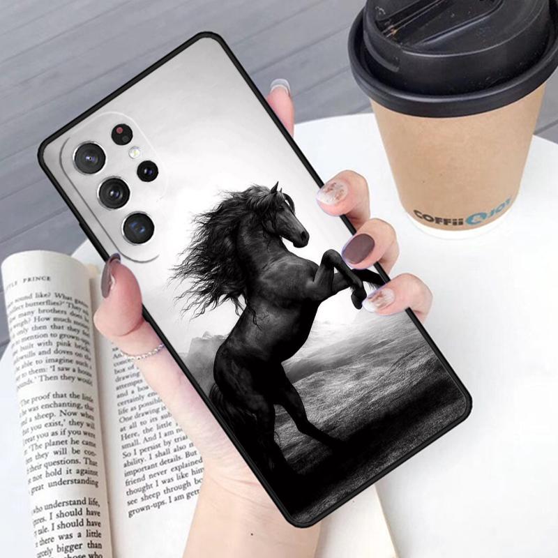 Красивая Черная Лошадь Чехол для телефона Cover Для Samsung Galaxy S24 S25 Ultra S21 S22 Ultra S10E Note 10 Plus Note 20 FE S23