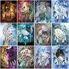 DIY Wolf 5D Diamond Painting Full Round Drill Animal Diamond Embroidery Cross Stitch Rhinestones Home Decor Wall Art Gift
