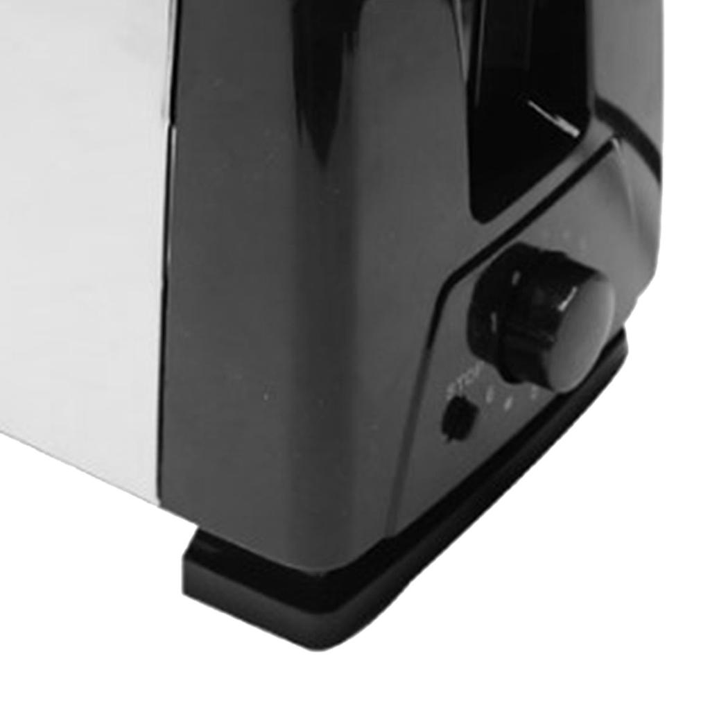 Черный тостер с двумя широкими отделениями, полностью автоматическая сэндвич-машина, многофункциональная для завтрака