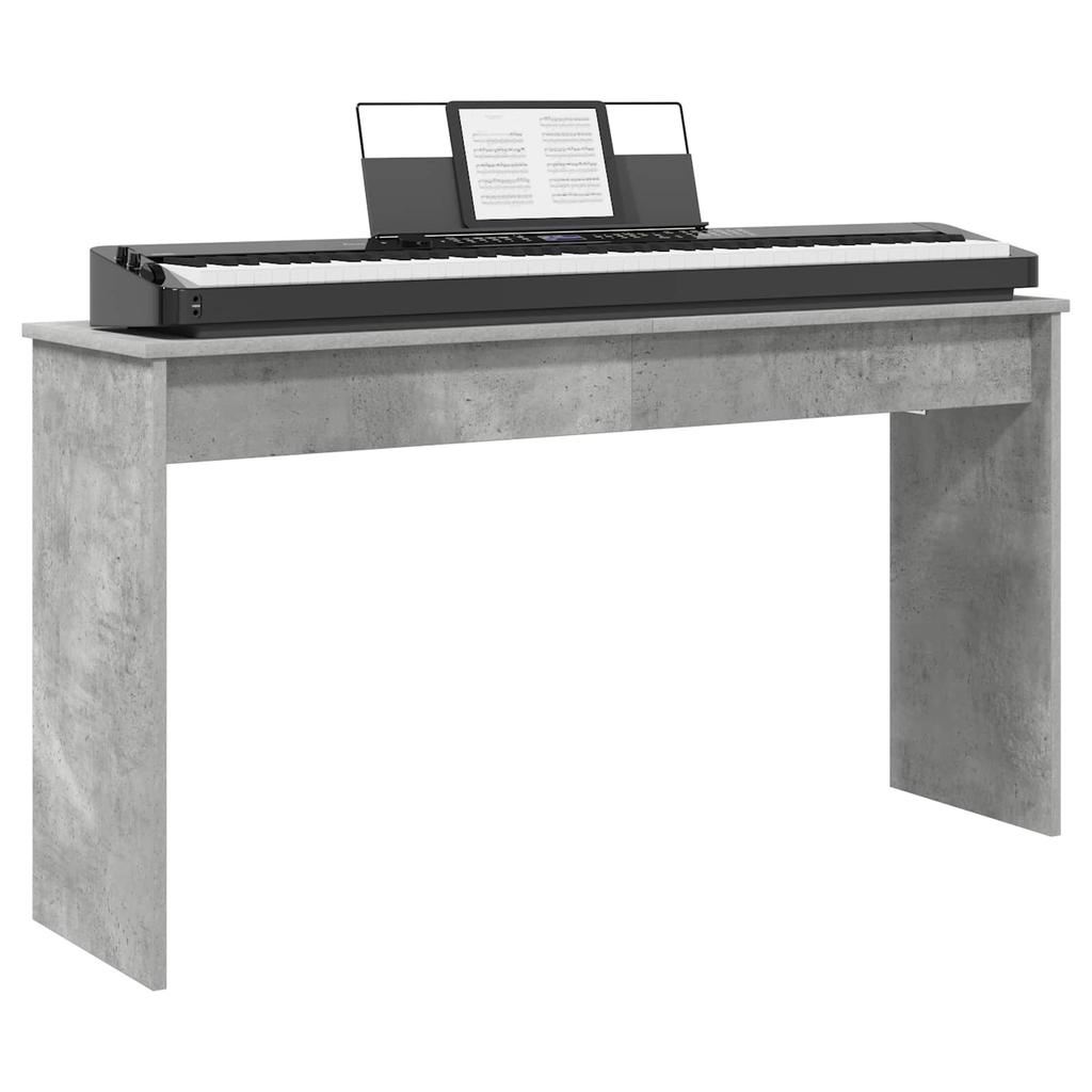 Piano Stand Concrete Gray 120 x 32 x 64 cm Engineered Wood