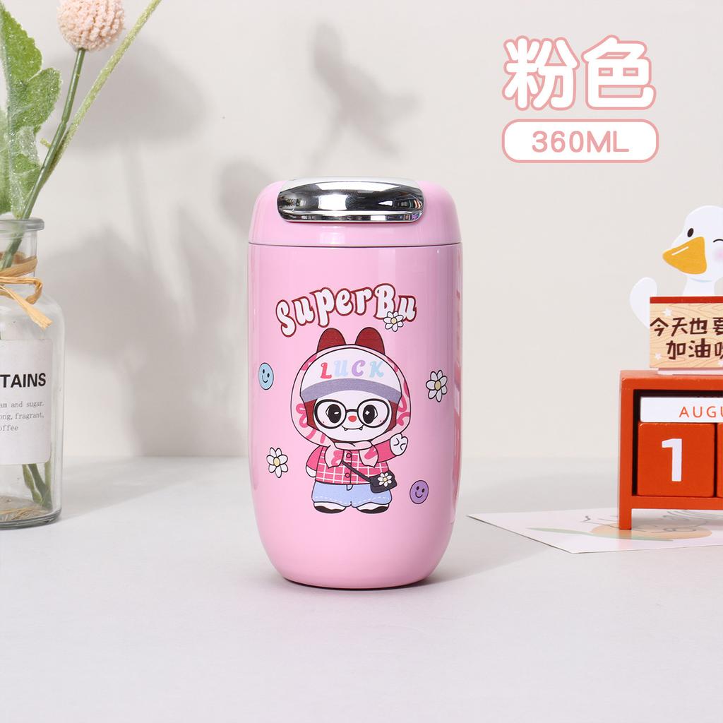 Мультяшная кофейная чашка 316 термос из нержавеющей стали, чашка для студентки высокой ценности, чашка для воды в стиле легкой роскоши