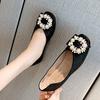 Woman Ballet Flats Women 'S Boat Shoes Female Flats Crystal Rhinestone Decoration Elegant High Quality European