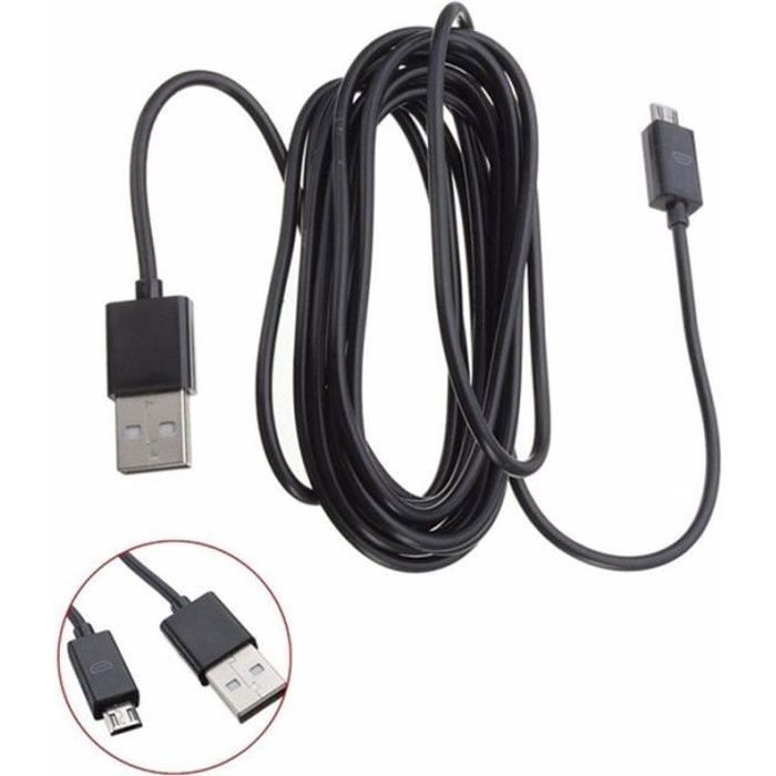 USB Charging Cable - Sony - PS4 - 3M - Black - 2pcs