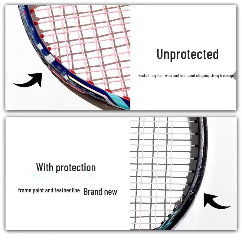 Transparent Badminton Racket Edge Protection Stickers - Newcomer Exclusive