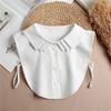 Women Detachable Lapel Fake Collar Ruffles Lace Shirt False Collar Blouse Removable False Half Shirt Blouse Decoration