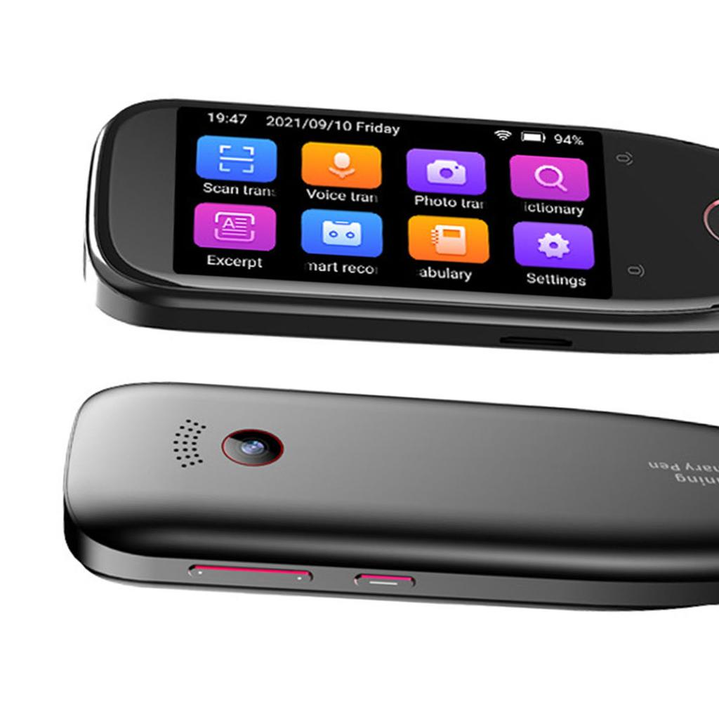 Ручка-сканер для перевода Высокая точность Поддержка 112 языков Портативная ручка-переводчик для учебы, работы, жизни Черная