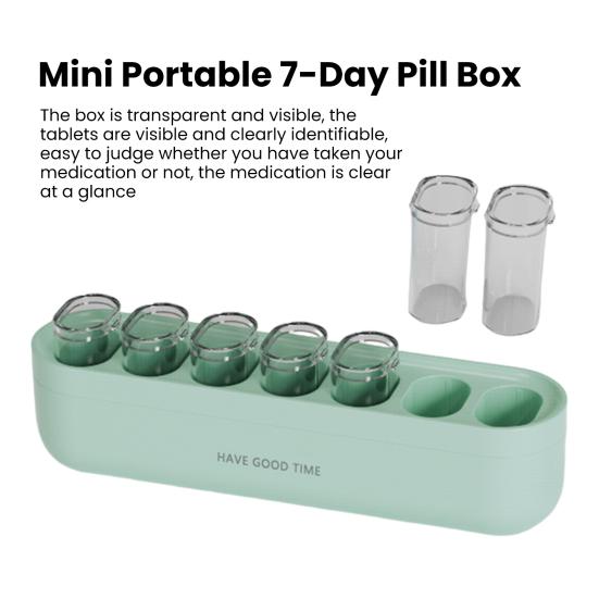 Мини-портативная коробка для таблеток, большая емкость, без запаха, 7 сеток, с отдельной крышкой, пыленепроницаемые коробки для таблеток на одну неделю