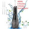 Oral Irrigator Portable Water Flosser Rechargeable 5 Modes IPX7 400ML Dental Water Jet for Cleaning Teeth