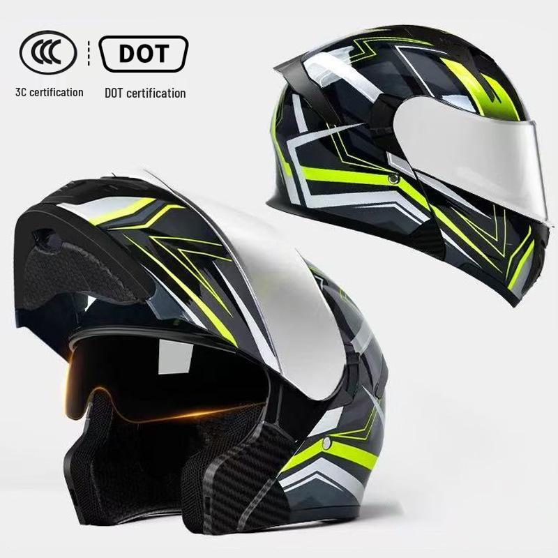 Сертифицированный DOT Шлем-трансформер для мотоцикла, закрывающий все лицо, для безопасности в любое время года