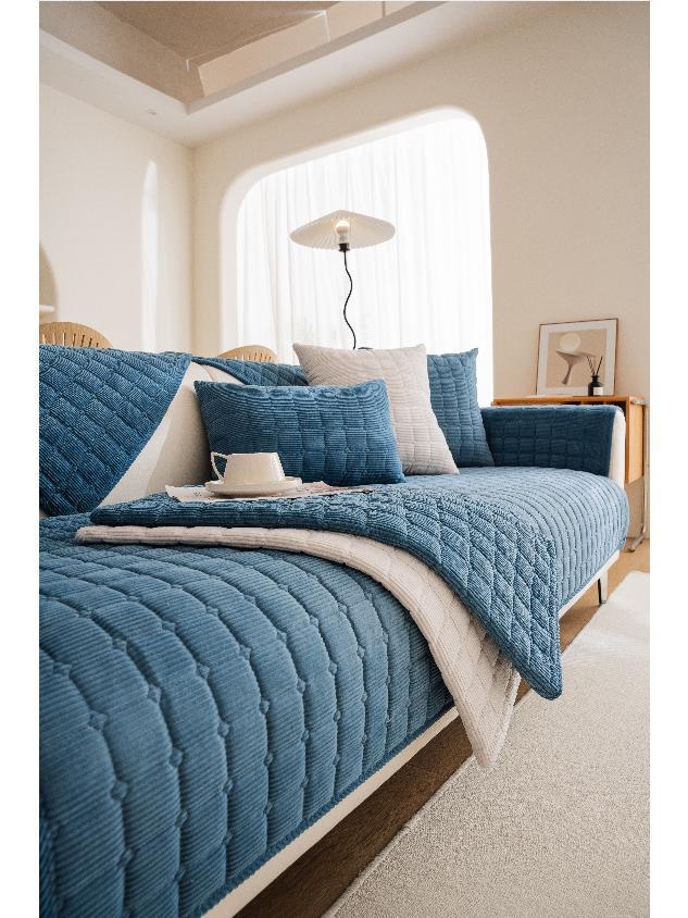 Нескользящие плюшевые диванные подушки в скандинавском пасторальном стиле для всех сезонов