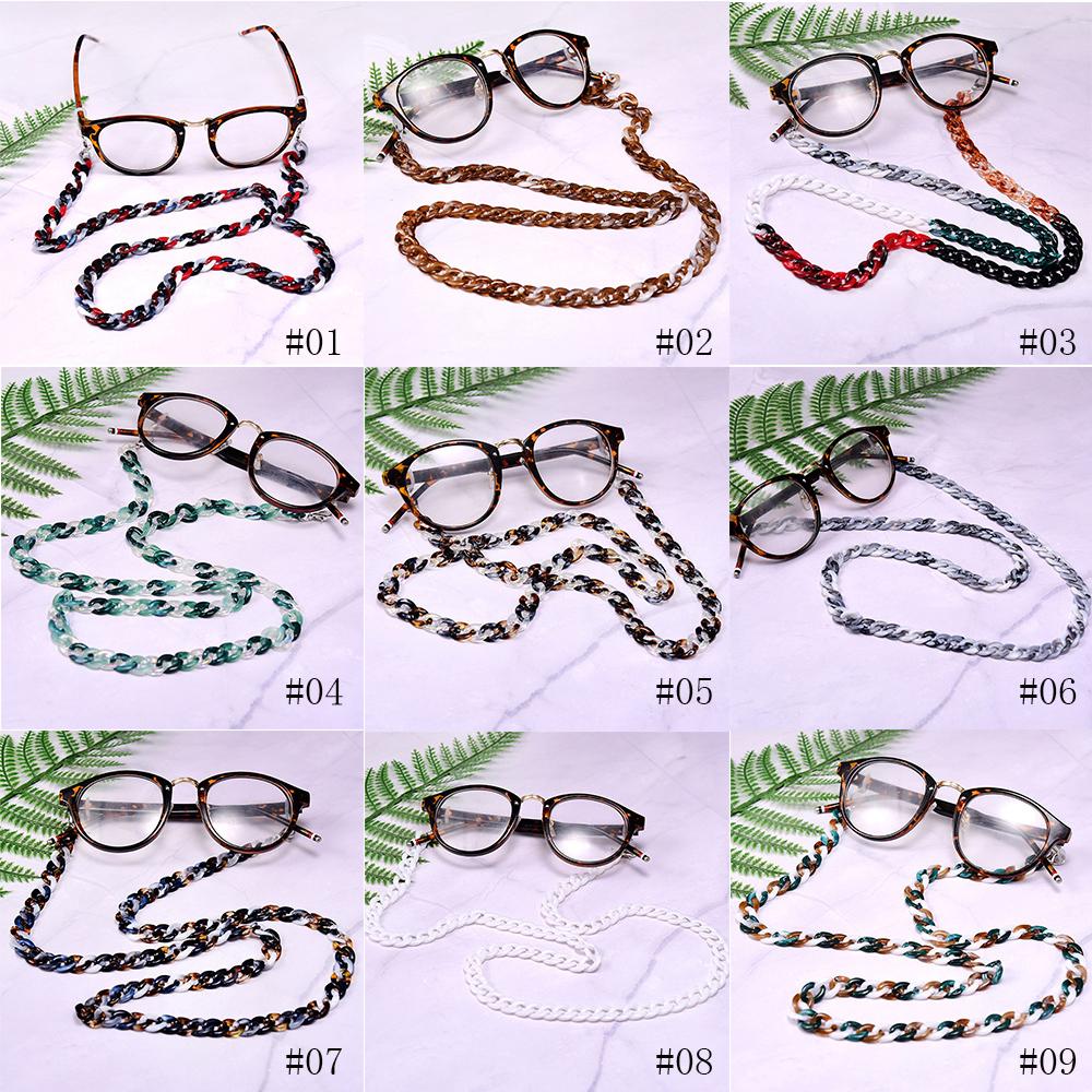 Eyewear Accessories Acrylic Anti Slip Leopard Neck Strap Mask Chain Eyeglasses Rope Glasses Chain